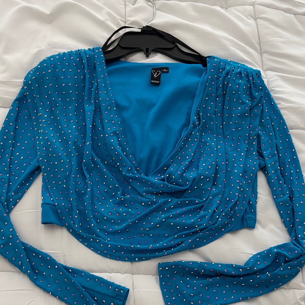 Windsor Teal Embellished Blouse
